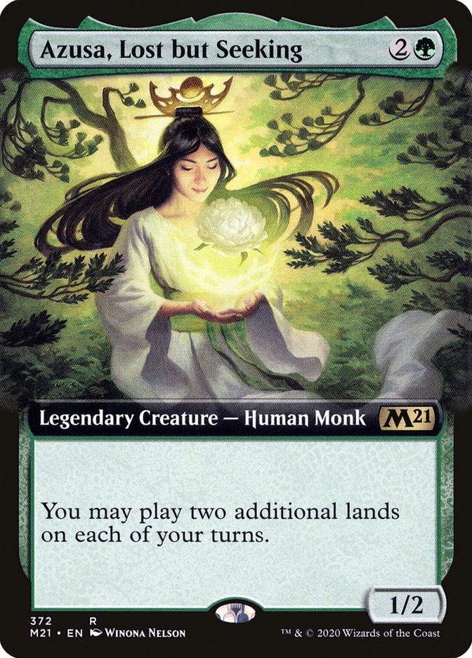 Azusa, Lost but Seeking (Extended Art) [Core Set 2021] | Clutch Gaming