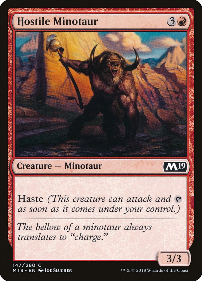 Hostile Minotaur [Core Set 2019] | Clutch Gaming