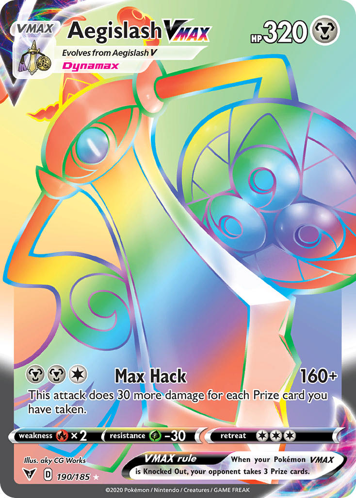Aegislash VMAX (190/185) [Sword & Shield: Vivid Voltage] | Clutch Gaming