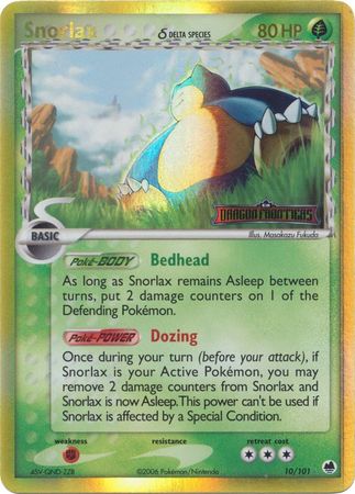 Snorlax (10/101) (Delta Species) (Stamped) [EX: Dragon Frontiers] | Clutch Gaming