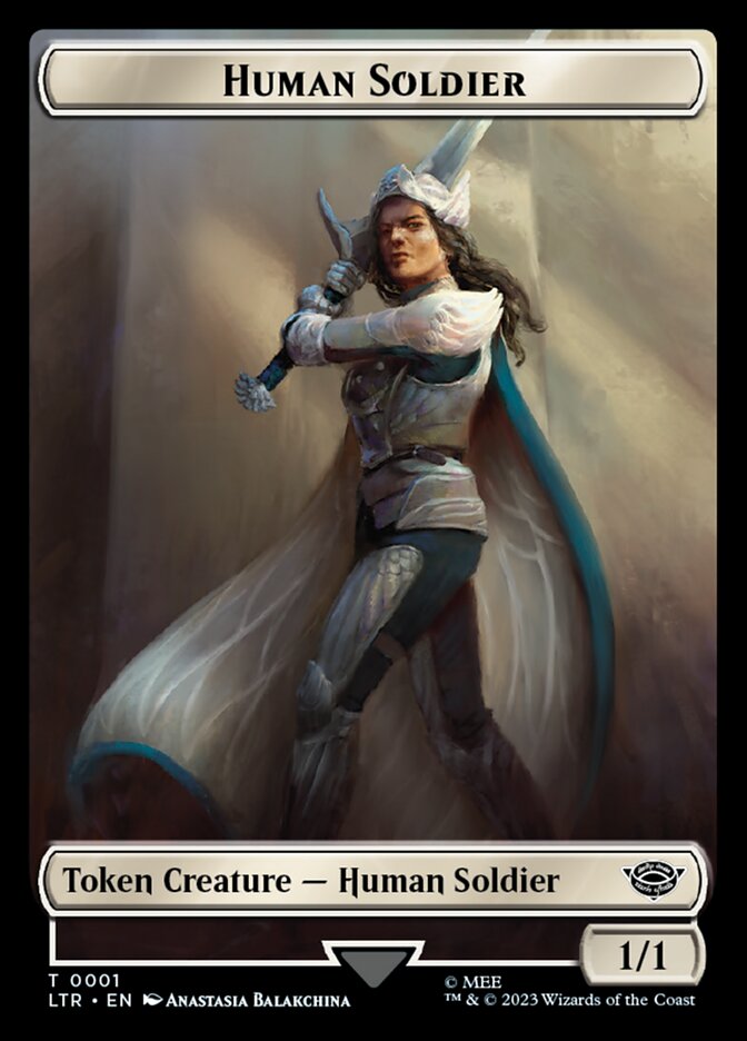 Human Soldier Token (01) [The Lord of the Rings: Tales of Middle-Earth Tokens] | Clutch Gaming