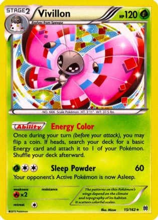 Vivillon (15/162) (Cosmos Holo) [XY: BREAKthrough] | Clutch Gaming