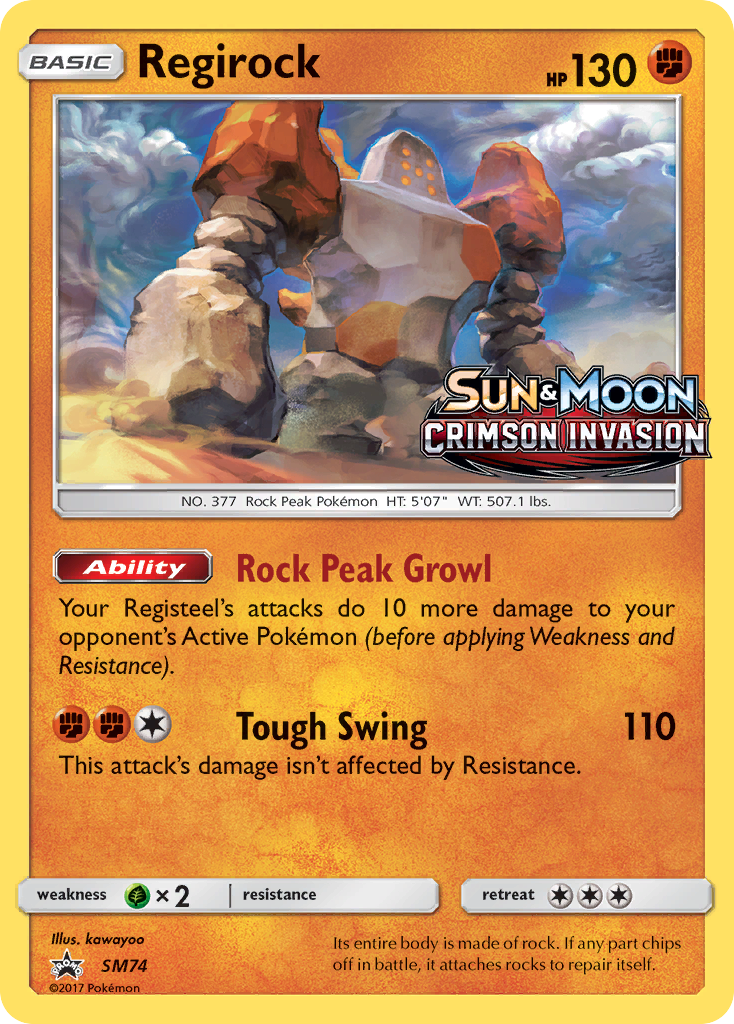 Regirock (SM74) [Sun & Moon: Black Star Promos] | Clutch Gaming