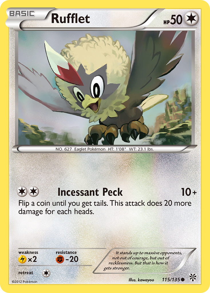 Rufflet (115/135) [Black & White: Plasma Storm] | Clutch Gaming