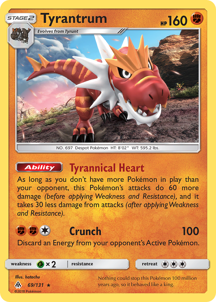 Tyrantrum (69/131) [Sun & Moon: Forbidden Light] | Clutch Gaming