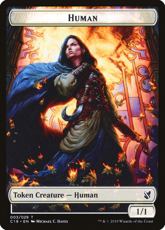 Treasure // Human Double-Sided Token [Commander 2019 Tokens] | Clutch Gaming