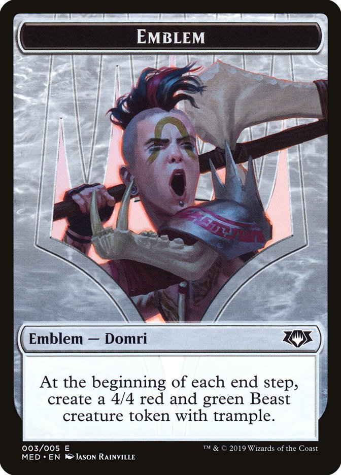 Domri, Chaos Bringer Emblem [Mythic Edition Tokens] | Clutch Gaming