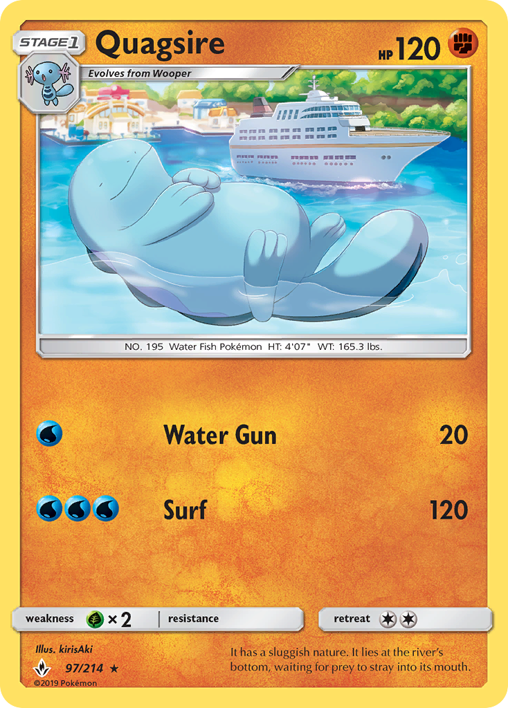 Quagsire (97/214) [Sun & Moon: Unbroken Bonds] | Clutch Gaming