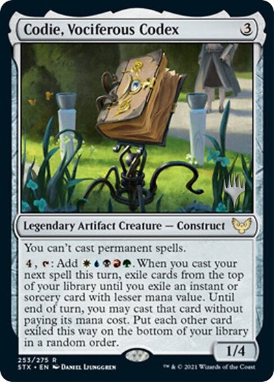 Codie, Vociferous Codex (Promo Pack) [Strixhaven: School of Mages Promos] | Clutch Gaming