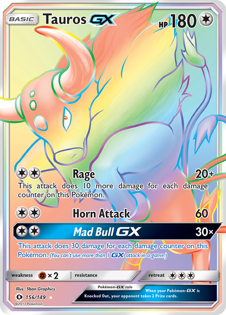 Tauros GX (156/149) [Sun & Moon: Base Set] | Clutch Gaming