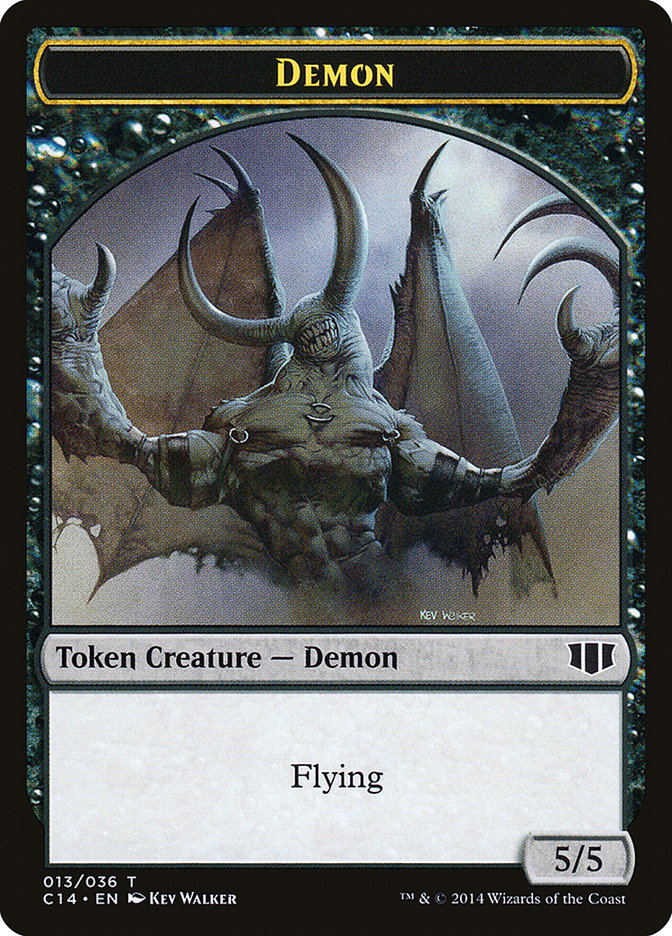 Demon (013/036) // Zombie (016/036) Double-Sided Token [Commander 2014 Tokens] | Clutch Gaming