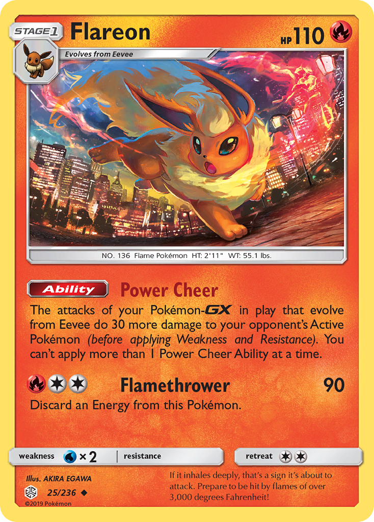 Flareon (25/236) [Sun & Moon: Cosmic Eclipse] | Clutch Gaming