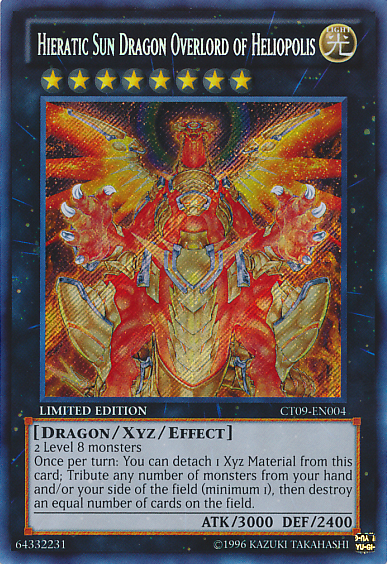 Hieratic Sun Dragon Overlord of Heliopolis [CT09-EN004] Secret Rare | Clutch Gaming