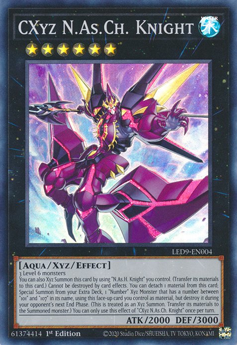 CXyz N.As.Ch. Knight [LED9-EN004] Super Rare | Clutch Gaming