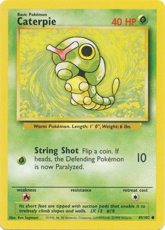 Caterpie (45/102) [Base Set Unlimited] | Clutch Gaming