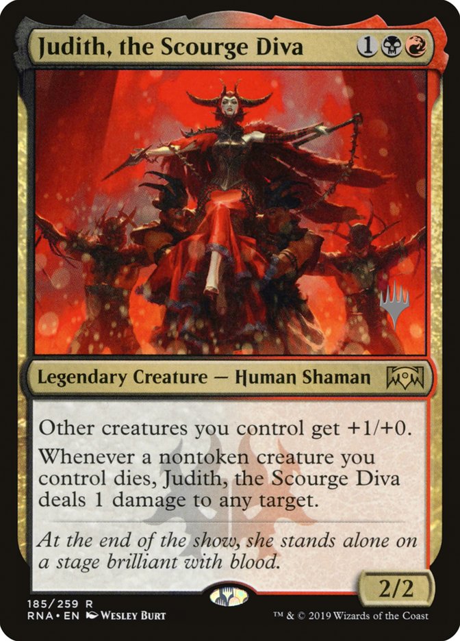 Judith, the Scourge Diva (Promo Pack) [Ravnica Allegiance Promos] | Clutch Gaming