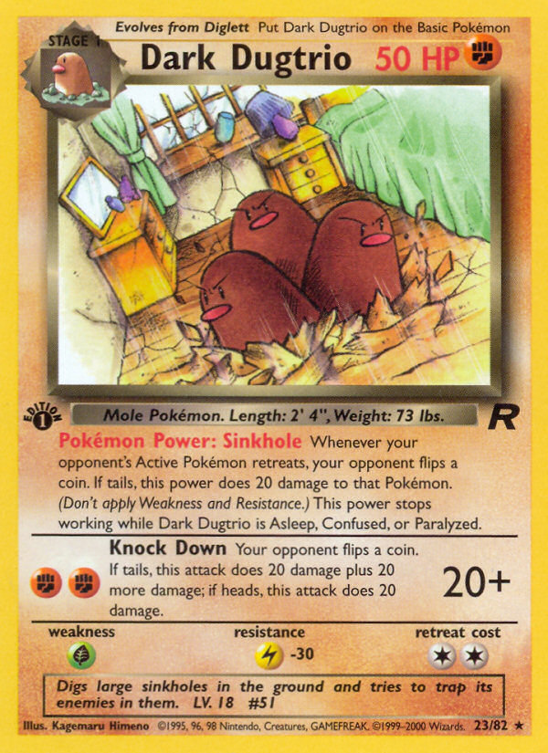 Dark Dugtrio (23/82) [Team Rocket 1st Edition] | Clutch Gaming