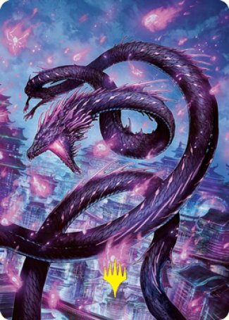 Junji, the Midnight Sky 2 Art Card (Gold-Stamped Signature) [Kamigawa: Neon Dynasty Art Series] | Clutch Gaming