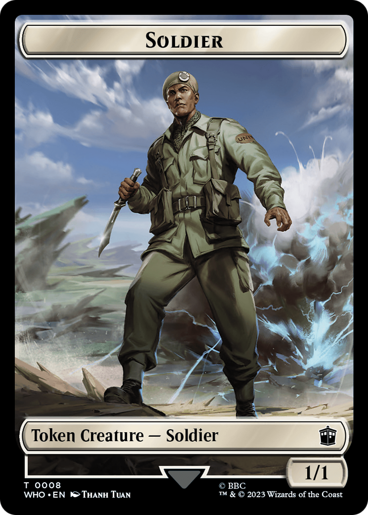 Soldier // Food (0027) Double-Sided Token [Doctor Who Tokens] | Clutch Gaming