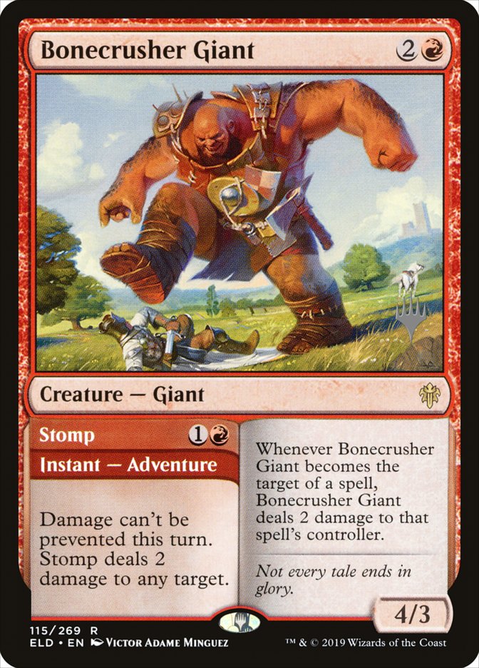 Bonecrusher Giant // Stomp (Promo Pack) [Throne of Eldraine Promos] | Clutch Gaming