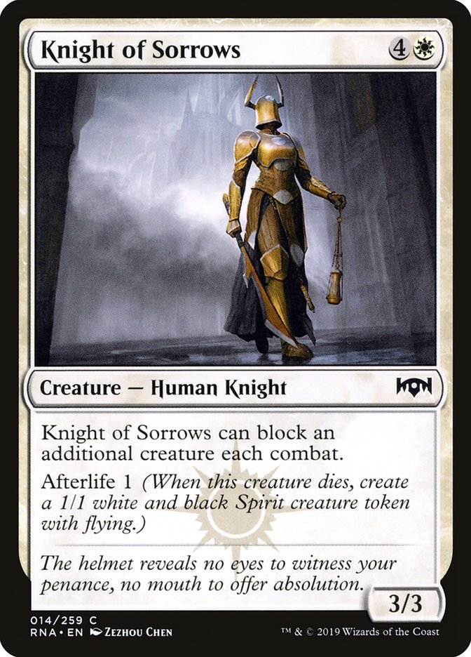 Knight of Sorrows [Ravnica Allegiance] | Clutch Gaming