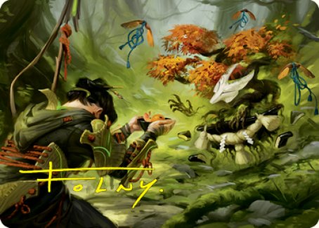 Commune with Spirits Art Card (Gold-Stamped Signature) [Kamigawa: Neon Dynasty Art Series] | Clutch Gaming