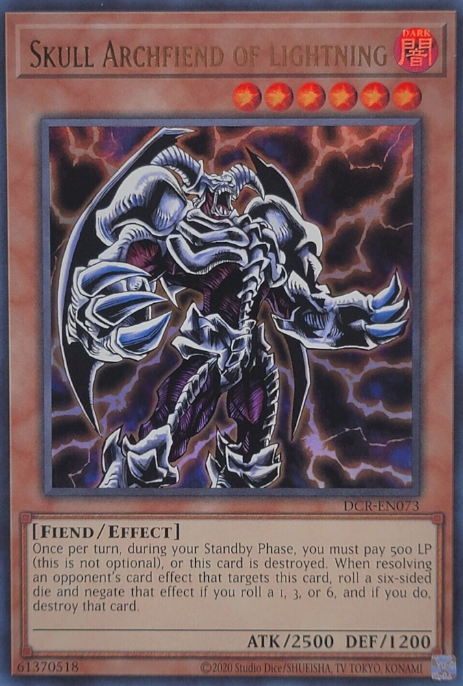 Skull Archfiend of Lightning (25th Anniversary) [DCR-EN073] Ultra Rare | Clutch Gaming