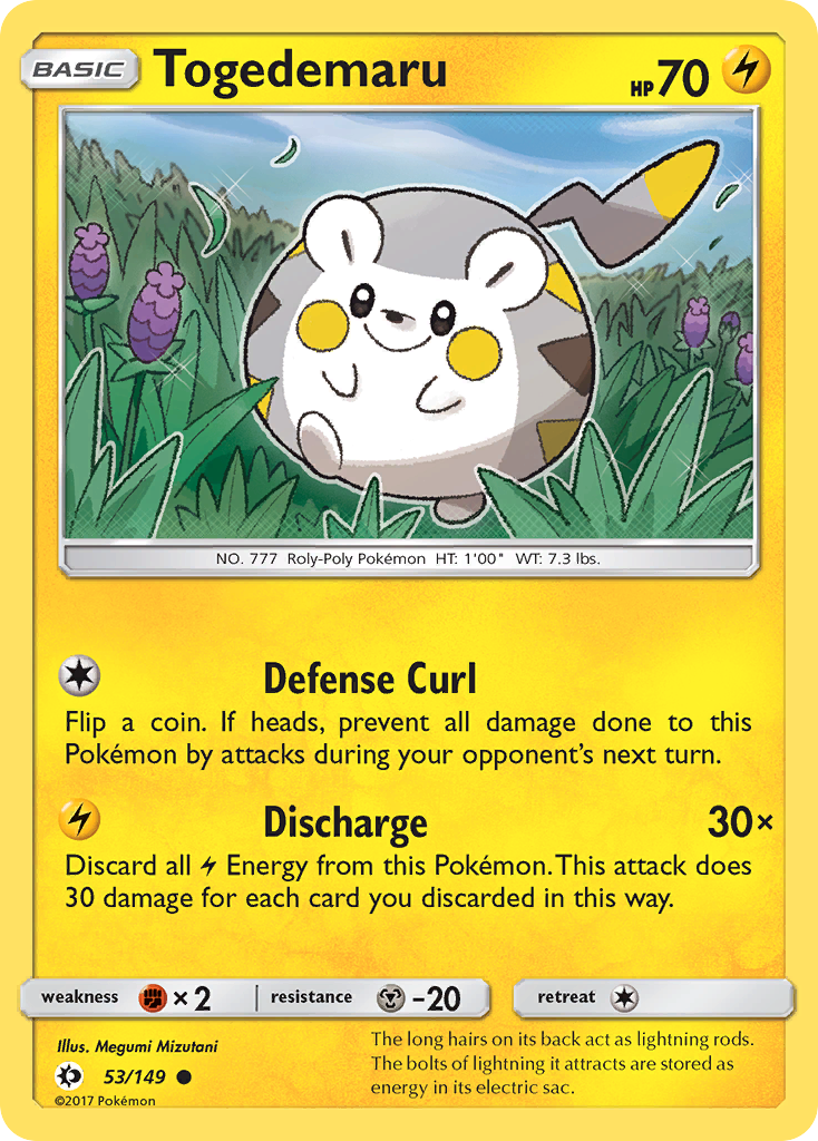 Togedemaru (53/149) [Sun & Moon: Base Set] | Clutch Gaming