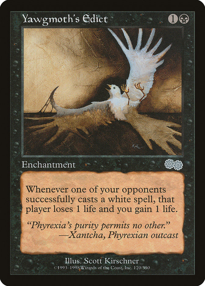 Yawgmoth's Edict [Urza's Saga] | Clutch Gaming