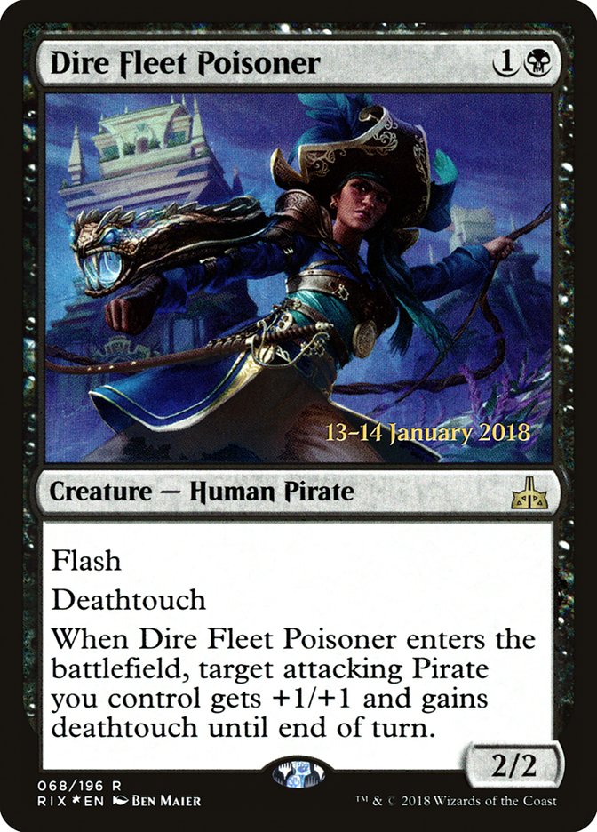 Dire Fleet Poisoner [Rivals of Ixalan Prerelease Promos] | Clutch Gaming