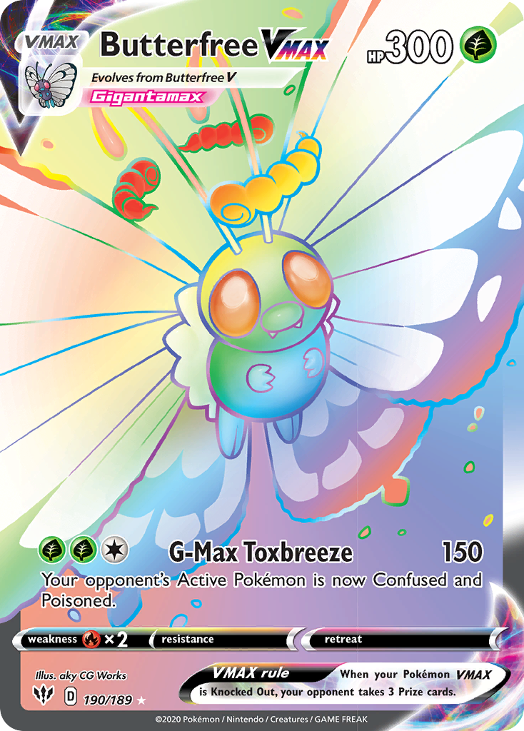 Butterfree VMAX (190/189) [Sword & Shield: Darkness Ablaze] | Clutch Gaming