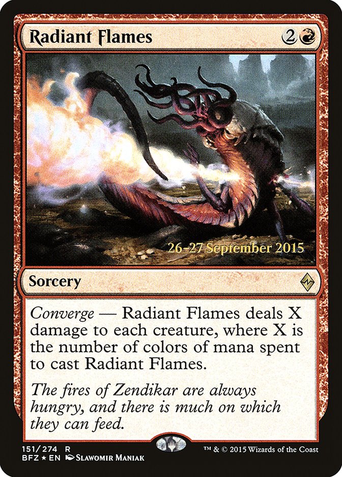 Radiant Flames [Battle for Zendikar Prerelease Promos] | Clutch Gaming