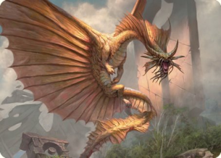 Ancient Gold Dragon Art Card (28) [Commander Legends: Battle for Baldur's Gate Art Series] | Clutch Gaming