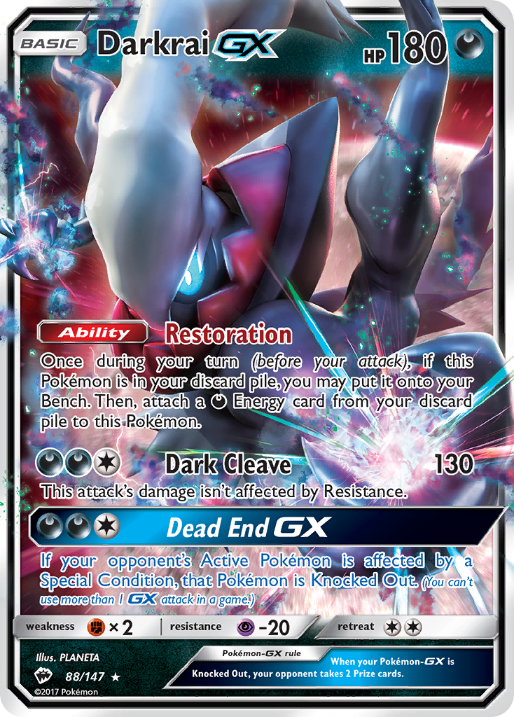 Darkrai GX (88/147) [Sun & Moon: Burning Shadows] | Clutch Gaming