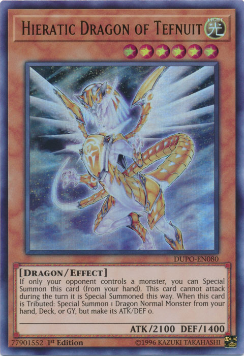 Hieratic Dragon of Tefnuit [DUPO-EN080] Ultra Rare | Clutch Gaming