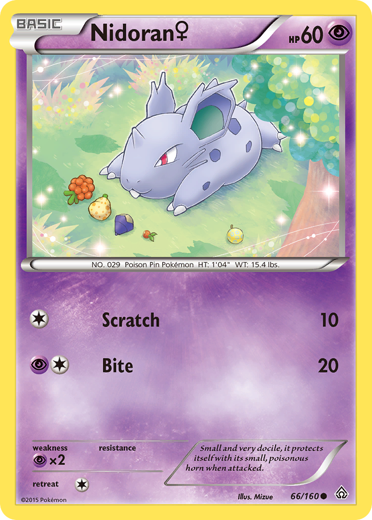 Nidoran (66/160) (Female) [XY: Primal Clash] | Clutch Gaming