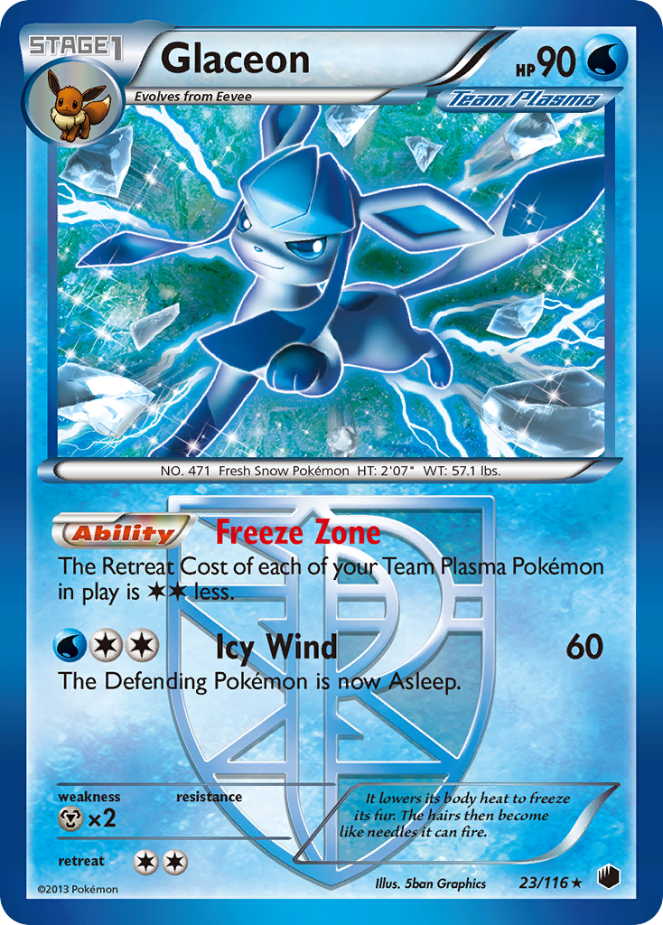 Glaceon (23/116) [Black & White: Plasma Freeze] | Clutch Gaming