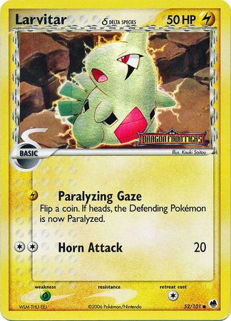 Larvitar (52/101) (Delta Species) (Stamped) [EX: Dragon Frontiers] | Clutch Gaming