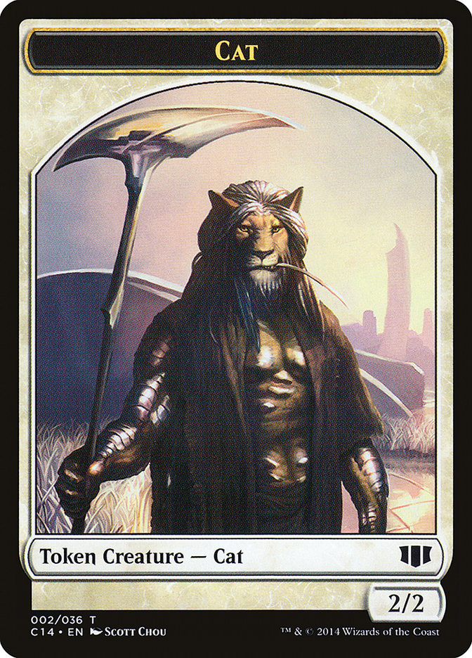 Angel // Cat Double-Sided Token [Commander 2014 Tokens] | Clutch Gaming