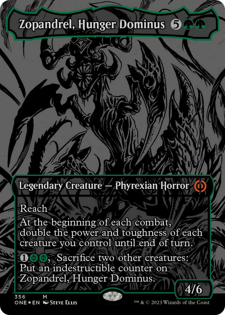 Zopandrel, Hunger Dominus (Oil Slick Raised Foil) [Phyrexia: All Will Be One] | Clutch Gaming