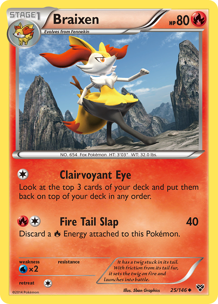 Braixen (25/146) [XY: Base Set] | Clutch Gaming