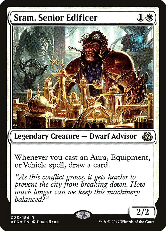 Sram, Senior Edificer [Aether Revolt Prerelease Promos] | Clutch Gaming