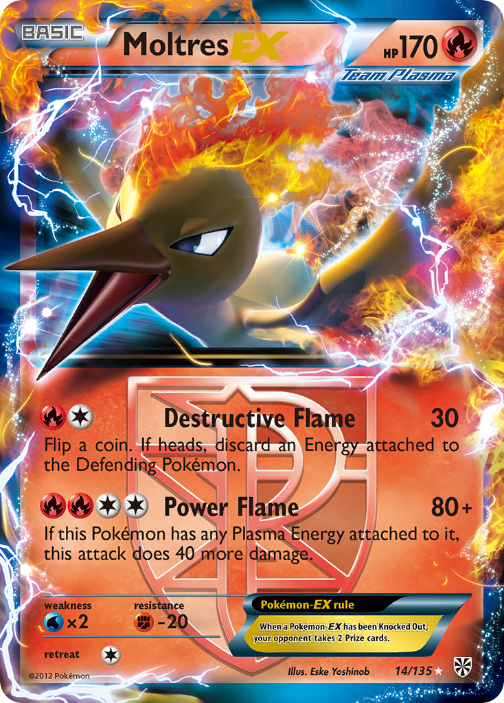 Moltres EX (14/135) [Black & White: Plasma Storm] | Clutch Gaming