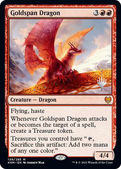 Goldspan Dragon (Promo Pack) [Kaldheim Promos] | Clutch Gaming