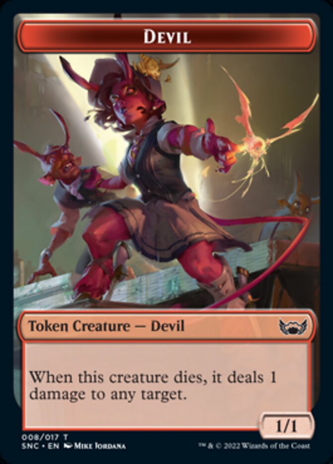 Devil // Spirit Double-Sided Token [Streets of New Capenna Tokens] | Clutch Gaming