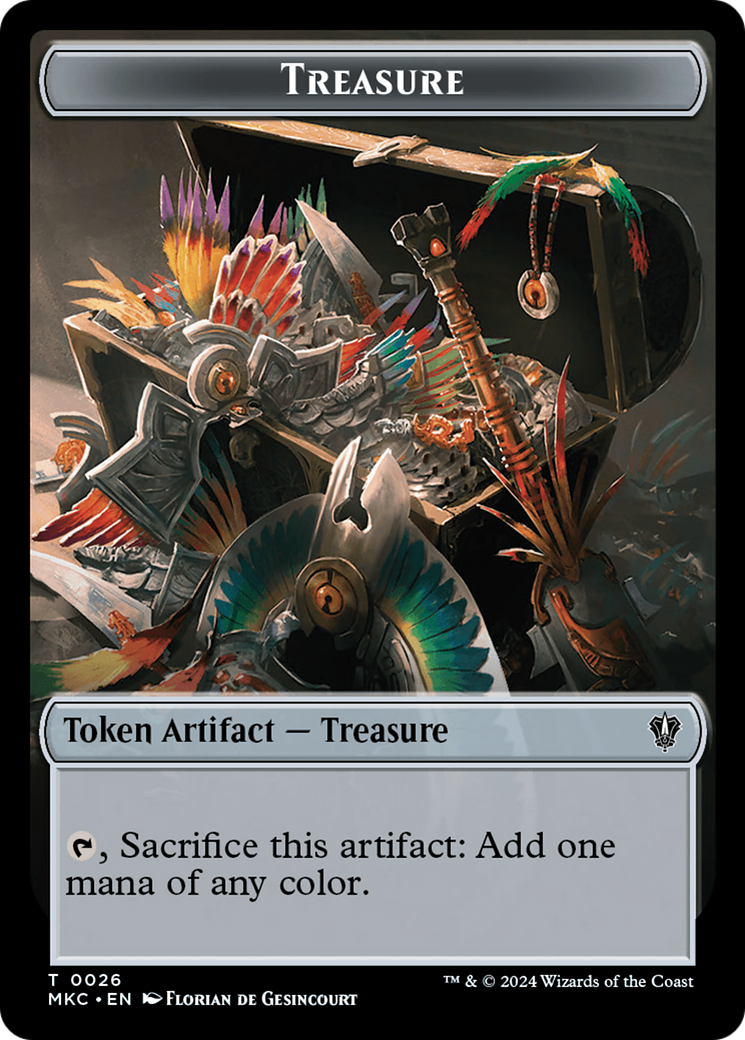 Thopter // Treasure Double-Sided Token [Murders at Karlov Manor Commander Tokens] | Clutch Gaming