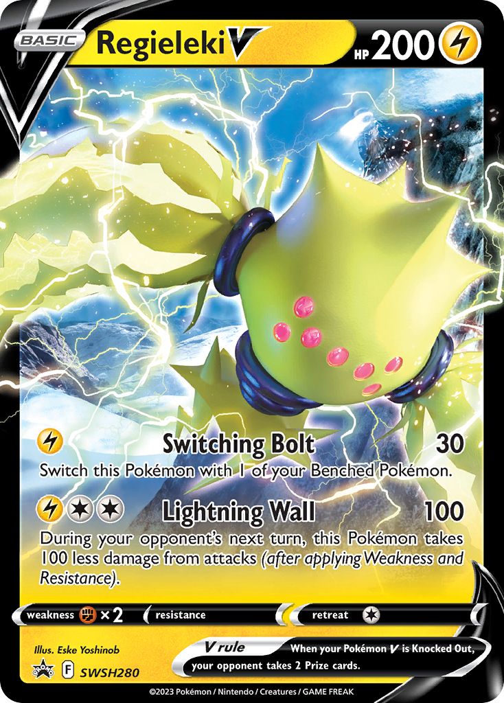 Regieleki V (SWSH280) (Jumbo Card) [Sword & Shield: Black Star Promos] | Clutch Gaming