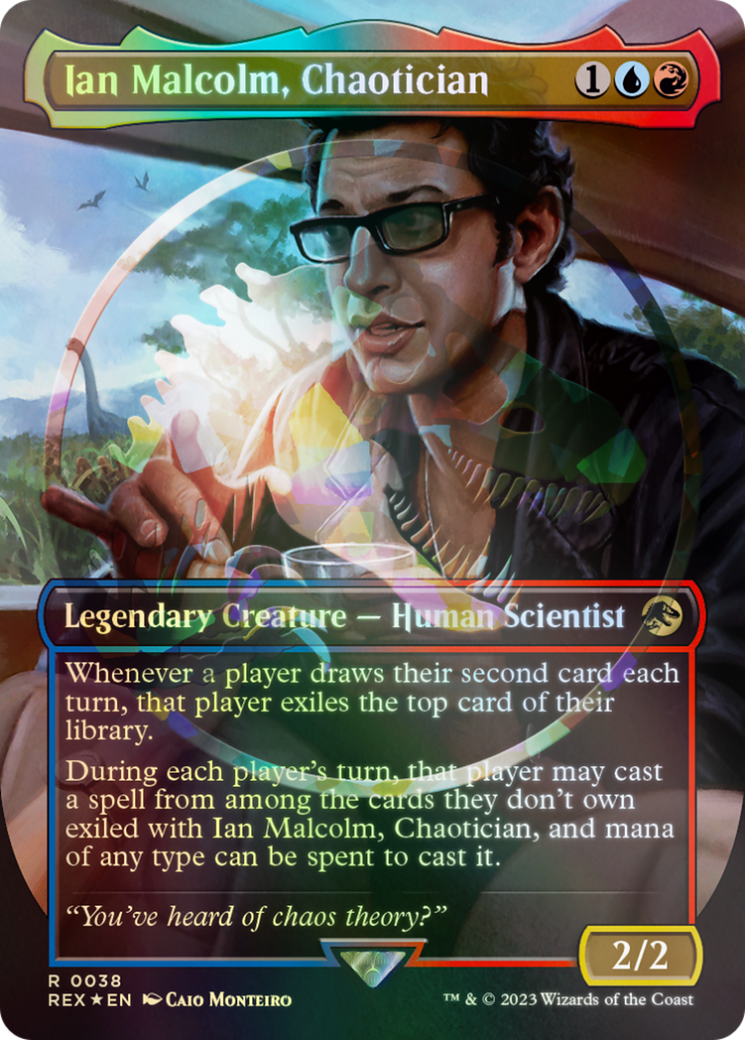 Ian Malcolm, Chaotician Emblem (Borderless) [Jurassic World Collection Tokens] | Clutch Gaming