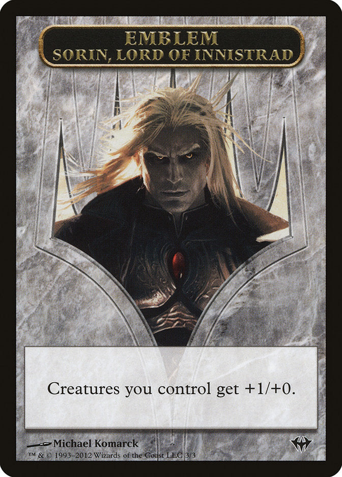 Sorin, Lord of Innistrad Emblem [Dark Ascension Tokens] | Clutch Gaming