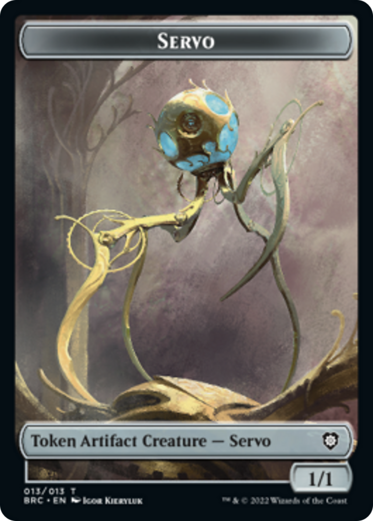 Servo // Phyrexian Horror Double-Sided Token [The Brothers' War Commander Tokens] | Clutch Gaming